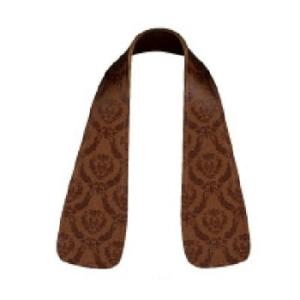 INAZUMA イナズマ レザー持ち手ダマスク柄 約40cm 2本手 (540)茶 PAS-4512