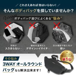 小型防水ボディバッグ メンズ レディース 軽量...の詳細画像2
