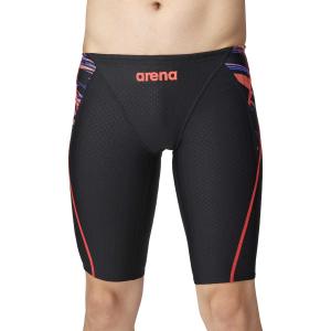 アリーナ 男性用 競泳水着 ハーフスパッツ  arena アクアレーシング FAR2565M-BKOR-M 返品種別B
