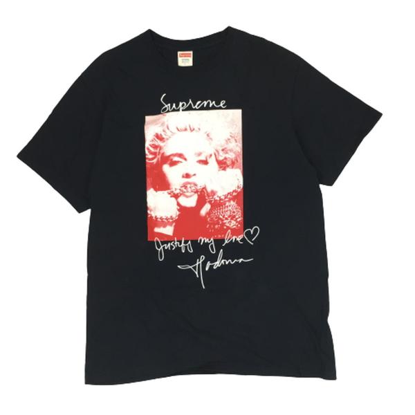 【中古】Supreme シュプリーム Madonna Tee 18AW マドンナ Tシャツ 紺 NA...