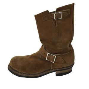 【中古】RED WING レッドウィング 8178 スウェード エンジニア ブーツ 濃茶 8.5D 26.5cm｜overlap