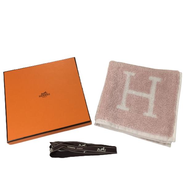 【未使用品】HERMES エルメス ハンドタオル アヴァロン Avalon ノアゼット ピンク 10...