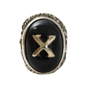 【中古】ALEX STREETER アレックスストリーター 10周年限定 エンジェルハート リング オニキス XXX Angel Heart Ring Triple X 指輪 15号｜overlap