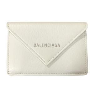 BALENCIAGA バレンシアガ PAPIER パピエ ペーパーミニウォレット 3つ折り 財布 ホワイト 391446 DLQ0N 9002｜overlap