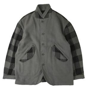 TENDERLOIN テンダーロイン T-MELTON CPO JKT メルトン ジャケット チェック 切替 L｜overlap