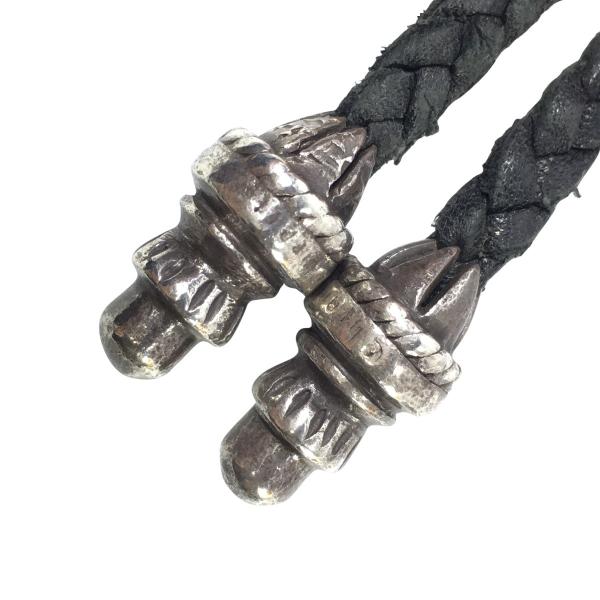 CHROME HEARTS クロムハーツ ネックレス レザーブレイド ボロチップ LEATHER B...