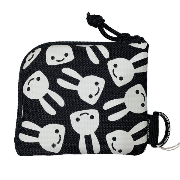 未使用品 CUNE キューン ウサギがいっぱいミニウォレット 財布 TCLOM09 黒