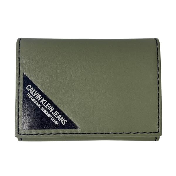 CALVIN KLEIN JEANS カルバンクライン 名刺入れ カードケース オリーブグリーン