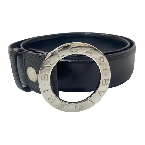 BVLGARI ブルガリ ラウンドロゴバックル レザーベルト 105cm 42インチ