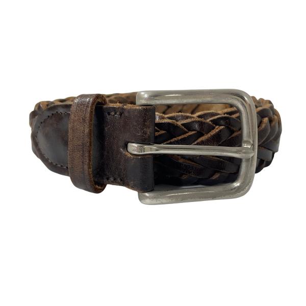 ホワイトハウスコックス メッシュベルト 茶 ブラウン 36