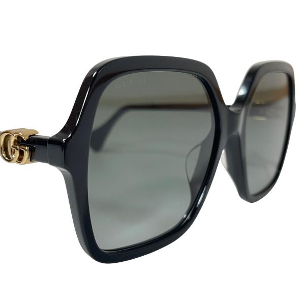 GUCCI グッチ サングラス スクエア ビッグフレーム ブラック GG1072SA 黒 56□18...