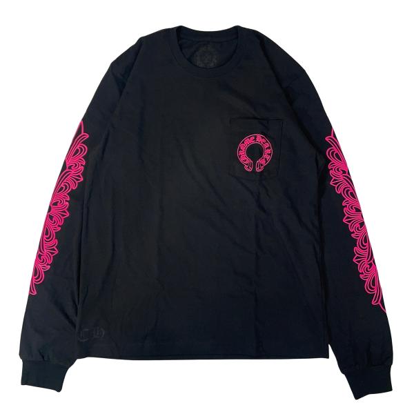 未使用品 CHROME HEARTS クロムハーツ 25SS ロングTシャツ フローラル クロス ホ...