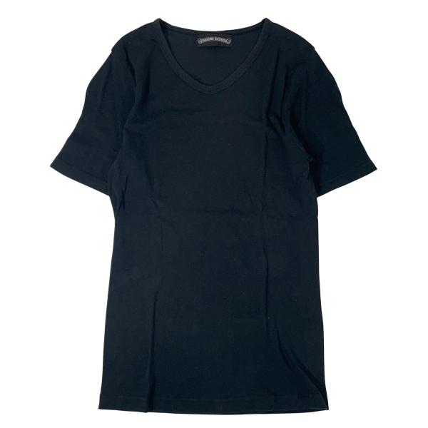 CHROME HEARTS クロムハーツ GUNZE グンゼ Tシャツ Vネック ブラック 黒 L