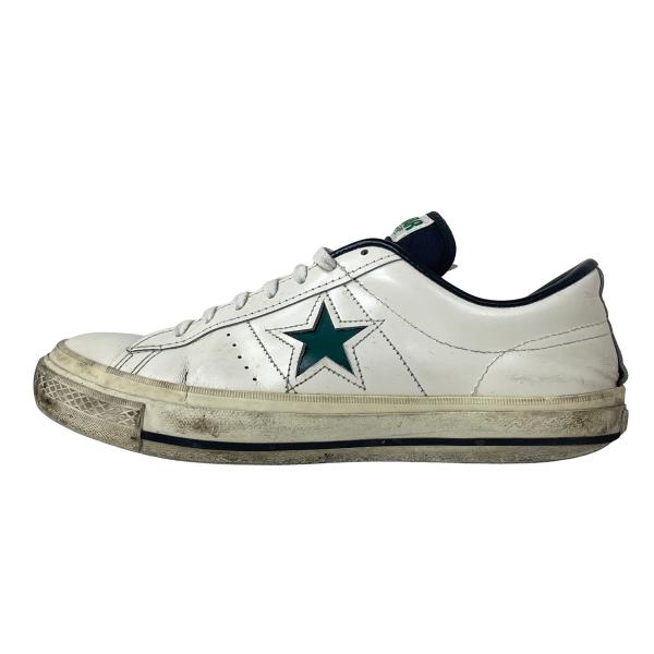 CONVERSE J ONE STAR コンバース ワンスター レザー ホワイト グリーン 白 緑 ...