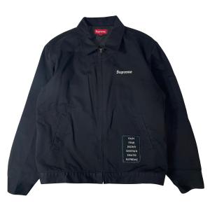 シュプリーム Supreme The Crow Work Jacket クロウ ワークジャケット バック パッチ ブラック 黒 L