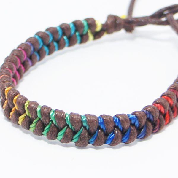 【その他同時購入で送料無料】ミサンガ ブレスレット アンクレット メンズ レディース 編込み カラフ...