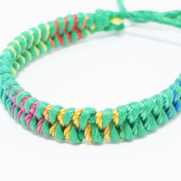 【その他同時購入で送料無料】ミサンガ ブレスレット アンクレット メンズ レディース 編込み カラフ...