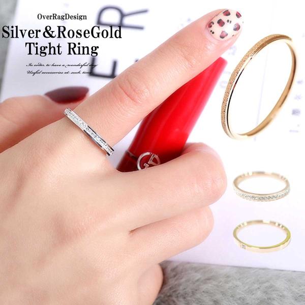 レディースリング 指輪 ローズゴールド＆シルバーステンレスリング レディース リング ステンレスリン...