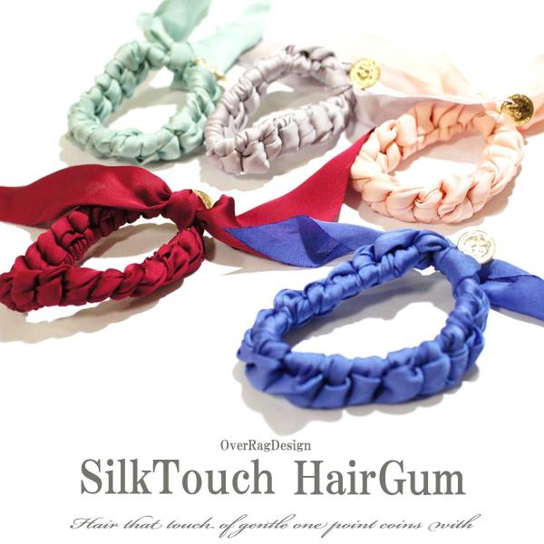 ヘアアクセサリー　ヘアゴム 　ヘアアクセ　シルクタッチヘアゴム　ヘアゴム シルク ヘアアクセ　レディ...