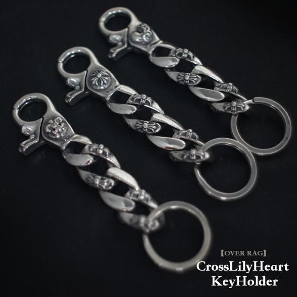 キーホルダー メンズキーホルダー クロスユリハートキーホルダー　キーホルダー メンズアクセサリー キ...