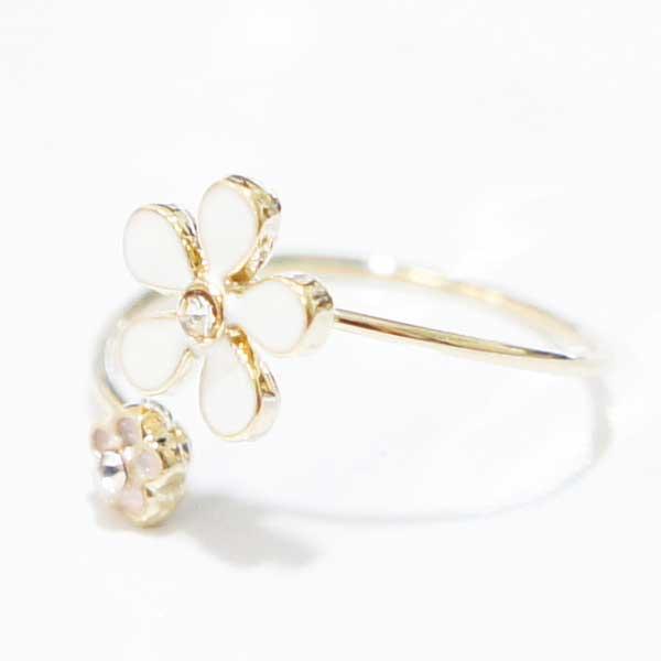 リング 指輪 レディース  jewelry 人気 フラワーリング ピンク その他同時購入でポスト投函...