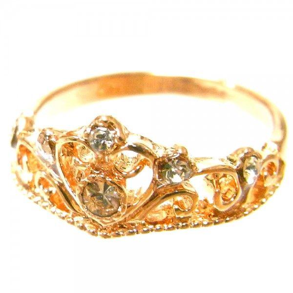 リング 指輪 レディース　   jewelry 人気　ピンククラウンリング　その他同時購入でポスト投...