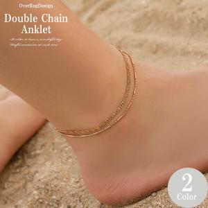 レディースアンクレット アンクレット ダブルチェーンアンクレット