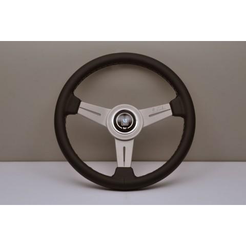 NARDI ステアリング クラシック 黒レザー/シルバースポーク 33Φ 6061-33-1001