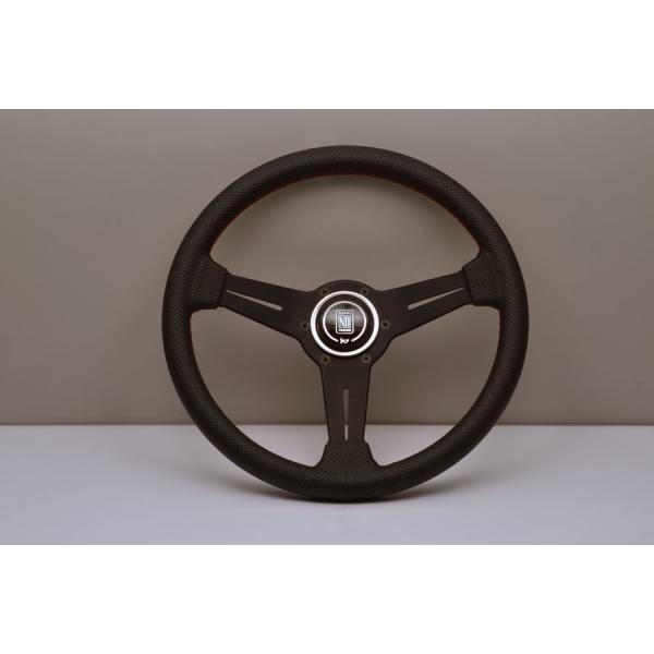 NARDI ステアリング SPORTS typeA レッドステッチ 黒レザー/黒スポーク 36Φ 6...