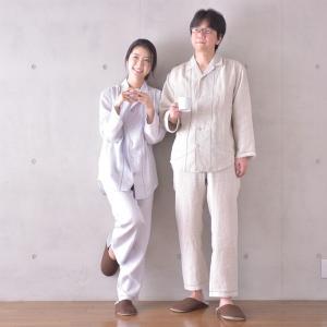 リネンピコミシンパジャマ  メンズパジャマ　レディース Mサイズ　Lサイズ　LLサイズ  父の日ギフト ギフ