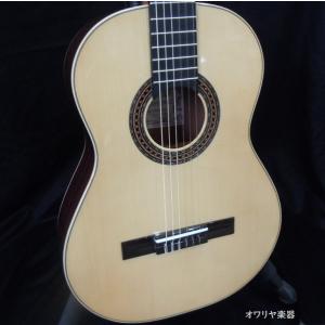 ショートスケールクラシックギター610mmドイツ松単板エボニー指板  ハードケースセット スペイン製｜owariya-gakki