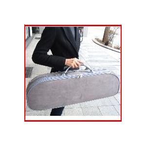 バイオリンケース　半円形スエード製 ブルーグレー