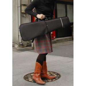 バイオリンケース　本革の持ち手・水玉模様　3/4サイズ