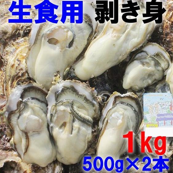 販売期間2024/06/30まで 魚介類 牡蠣 生食用　剥き身　牡蠣　宮城県産　500ｇ×2本　カキ...