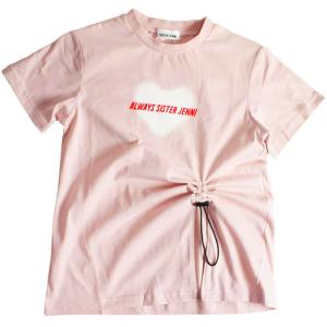 シスタージェニィ 子ども服　半袖Tシャツ 130cm-160cm SISTER JENNI 防蚊サイドスリットドロストロング丈T ピンク メール便OK 2024春夏 130cm/140cm/150cm/160cm｜owl-owl