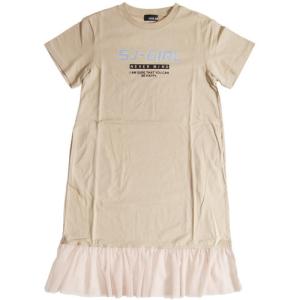 セール SISTER JENNI シスタージェニィ 130-160 裾チュールTシャツワンピース ベ...