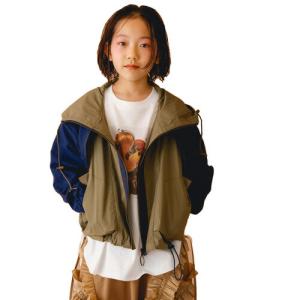 50%OFFセール SALE nunuforme ヌヌフォルム 95cm-145cm カバーチェンジブルゾン カーキ×ネイビー メール便OK 22秋冬 子供服 ライトアウター ジャケット｜owl-owl