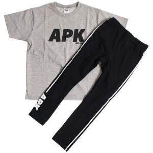 40%OFF SALE セール アナップキッズ 子供服  110-130cm ANAP KIDS APKロゴ 半袖Tシャツ+レギンスセット 23春夏 メール便OK キッズ 男の子 女の子 男女兼用｜owl-owl