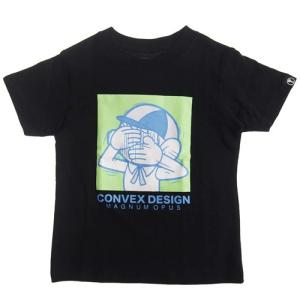 60％OFF SALE セール　CONVEX コンベックス 110-160cm 顔変化T/怪物くん クロ メール便OK　　子供服 半袖Ｔシャツ｜owl-owl