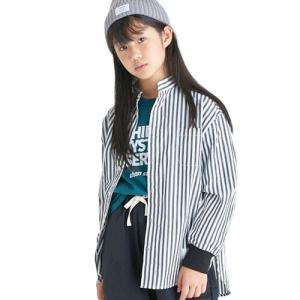 20%OFF SALE セール ジェネレーター 子供服 長袖シャツ 110cm-160cm GENERATOR ストライプ バンドカラーシャツ 2023SS 春夏 メール便OK キッズ ジュニア｜owl-owl