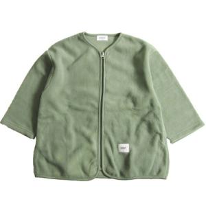 50%OFF SALE セール GENERATOR ジェネレーター 90-160cm フリースノーカラーコート カーキ 2021秋冬 子供服｜owl-owl