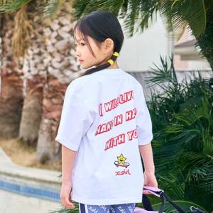 X-girl Stages 子ども服 Tシャツ 80-140cm エックスガールステージス バックロゴ半袖Tシャツ オフホワイト メール便OK 2024春夏｜owl-owl