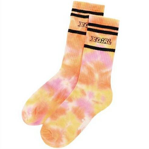 X-girl Stages（エックスガールステージス） 子ども用 靴下 13-21cm ロゴライン ...