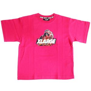 エクストララージ キッズ 子ども服 Tシャツ 80-140cm XLARGE KIDS 浮世絵OGゴリラ半袖Tシャツ ピンク メール便OK 2024春夏｜owl-owl