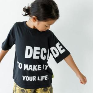 メイクユアデイ  子ども服 80cm-140cm MAKE YOUR DAY ビッグロゴ半袖Tシャツ ブラック メール便OK 2024春夏 80cm/90cm/100cm/110cm/120cm/130cm/140cm 子供服｜owl-owl