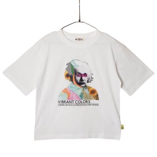 MAKE YOUR DAY（メイクユアデイ） アート×イジン半袖Tシャツ オフホワイト 150cm/...