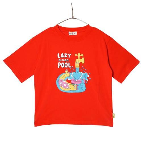 MAKE YOUR DAY（メイクユアデイ） プールT　半袖Tシャツ レッド 150cm/160cm...