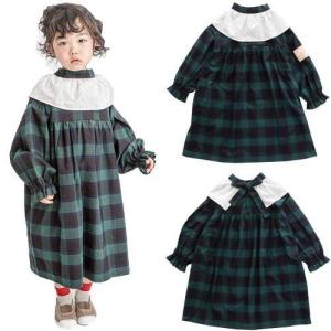 40%OFF SALE セール MOL モル 90-150cm check one piece シャツワンピース グリーン Mサイズまではメール便配送OK 子供服 子ども服｜owl-owl