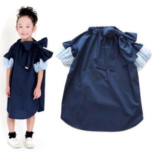 60％OFF SALE セール MOL  モル リボンワンピース ネイビーS(90cm-105cm)/M(105cm-120cm) MOL  モル  子供服｜owl-owl