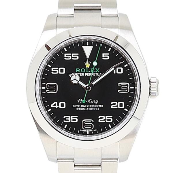 ロレックス ROLEX エアキング 116900 ブラック SS メンズ腕時計